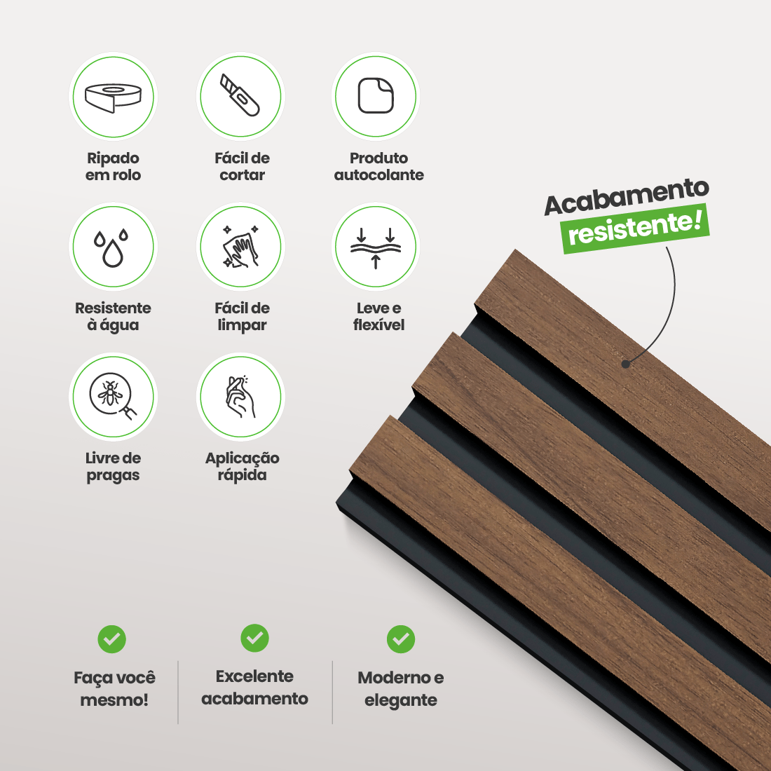 Selbstklebendes EVA-Laminat-Rillenpaneel | Linie Madeto | Mein Sockelleistenbereich