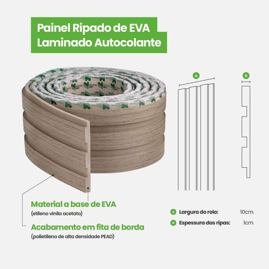 Selbstklebendes EVA-Laminat-Rillenpaneel | Linie Madeto | Mein Sockelleistenbereich